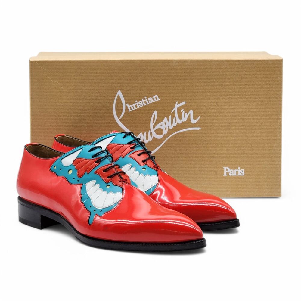 Christian Louboutin Chrisolido Oxford Shoes - Leather - Red - 42 9US Collector's